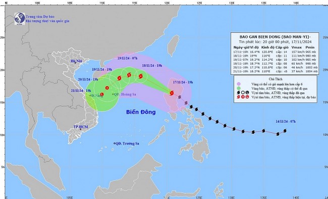 Bão Man-yi giảm 2 cấp sau khi đi vào đất liền đảo Luzon