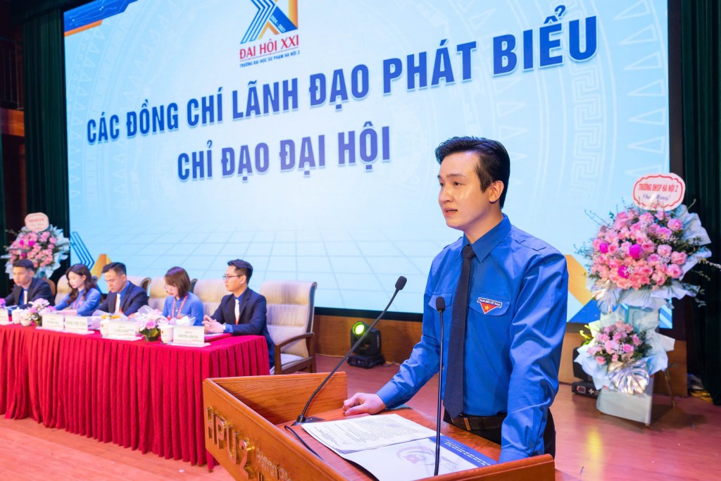 Đồng chí Vũ Hồng Phúc tái cử chức danh Bí thư Đoàn trường Đại học Sư phạm Hà Nội 2